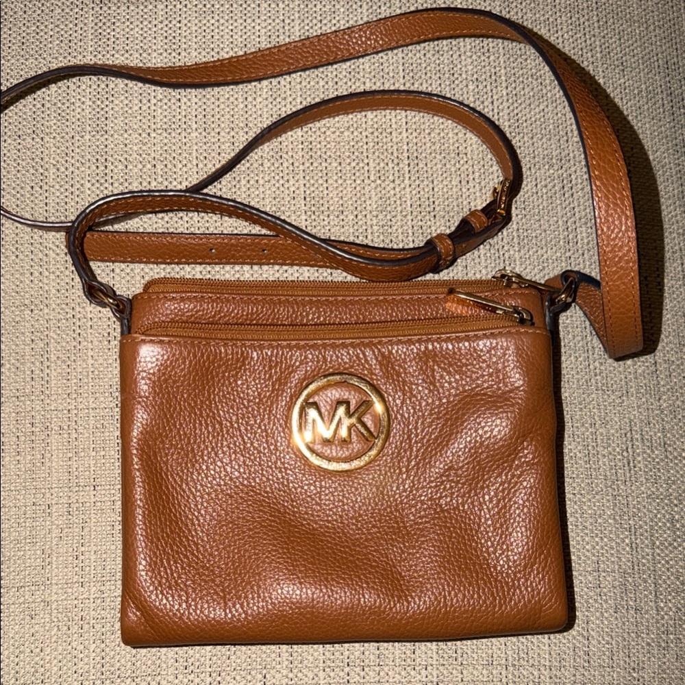 Michael Kors Tan Leather Crossbody Bag